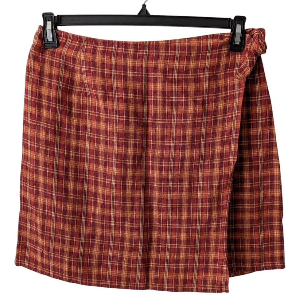 vintage ann taylor at denim 100% linen skirt